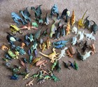 80  Lot Vintage 1990   s Plastic And Rubber Toy Dinosaurs Dinosaur Huge