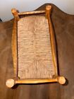 Doll Crib Cradle Hand Carved Woven Bottom Primitive Americana Rustic