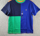 Polo Ralph Lauren Color-blocked Jersey Tee Boys M  10-12  Multi Crew Neck S s
