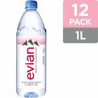 Evian Natural Spring Water  1 L Bottle  12 Pack