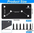 4 Pcs Mending Plates For Wood  4  Flat Bracket Black Plate 