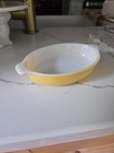 Vintage Pyrex 10 Oz mini Casserole Dishes  Gold Mustard Yellow  Set Of 2 