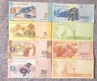 Venezuela Bolivares Set Of 8 Banknotes World Paper Money Unc Currency Bill Note 