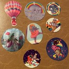 Vintage 80s Lisa Frank Sticker Lot Of 8 Stickers 1982 Rainbow Unicorn Ballet