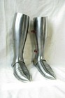 Medieval Leg Armor Steel Warrior Larp Greaves Knight Armor Sabatons Cosplay