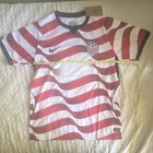 Nike Usa Soccer Jersey Shirt White Red Wave Pattern Men   s Size L