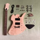 6-string Mockingbird Diy Electric Guitar Kit Burl Maple Veneer Cr Part Bolt-on