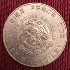 1960 Mexico Silver 10 Pesos 150th Anniversary Km  476 Ef To Au Condition