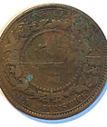 Vintage 1861 Victoria New Brunswick 1 Cent Coin