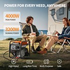 4000w Portable Inverter Generator  Gas Powered Open Frame Generator Outdoor New