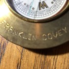 Vtg Brass Compass Paperweight Franklin Covey Leadership Coaching Company 3 5   