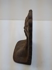 Vintage Cast Iron Native American Indian Chief Head Bookend 