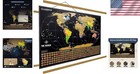 Sleek Matte Black Scratch Off World Map With Magnetic Frame - Adventure Gift