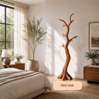 Flared Base Coat Rack Modern Freestanding Hallway Organizer Genuine Solid Wood