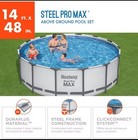 7 Day Sale metal Frame Above Ground Outdoor Swimming Pool  14  48