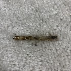 Vtg Swank Tie Clip Bar Mens Gold Silver Tone Rope Twist Vintage Dress Jewelry