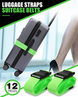 12 Pack Luggage Straps For Suitcase Tsa Approved Belts Wide Adjustable Packing S