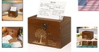 Handcrafted Pine Recipe Box Set With 50 Blank Cards   Water-resistant Features