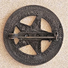 Texas Rangers Company A Badge Novelty Western Badge -replica Peso Back