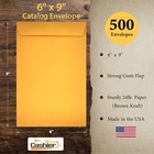 500 Cashier Depot 6  X 9  Catalog Envelope  open End    Sturdy 24lb  Brown Kraft