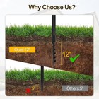 2x 10ft Shade Sail Poles Kit For Outdoor Sun Shade Cloth Garden Yard   Backyard