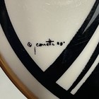 Vtg Stratton Compact Woman Lady Art Deco Enamel Gold Tone