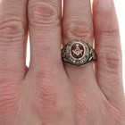 Yellow Gold Blue Lodge Masonic Men s Ring - 10k Lab-created Ruby Mason