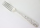 S Kirk Son Repousse Sterling 8 Dinner Fork 7 3 4  No Mono