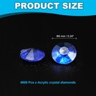 4000 Pcs Acrylic Wedding Table Diamonds 6mm Crystals Gems Dark Blue