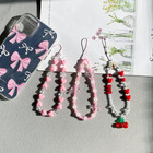 Phone Charm Strap Cute Cell Phone Lanyard Beaded Camera Wrist Strap Kawaii Acces