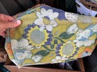 Vintage Floral Heavy Canvas Tote Shoulder Bag With Slight Worn Edges