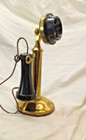 Western Electric Brass Manual Candlestick Telephone   cs