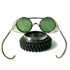 Antique Green Willson Goggles Sunglasses Old Vtg Steampunk Safety Glasses