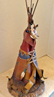 Vintage Indian Tipi Tee Pee Night Light Lamp Native American Indian