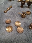 Vintage Miniature Brass Dollhouse Kitchen Lot 34 Pc Pots Pans 1 12 Scale 