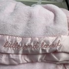 Carters Baby Security Blanket Satin Trim Little And Loved Pink Velour 40x30 New