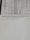 Vintage Denver   Rio Grande Western Railroad Note Pad Fresno Calif