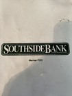 Vtg Southside Bank White Vinyl Zippered Bank Money Bag Bank Deposit