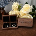  Double Ring Box For Wedding Ceremony  Mr Mrs Ring Holder For Engagement  