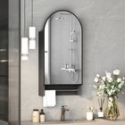 Bathroom Medicine Cabinets Black Arched Mirror Medicine Cabinet Wall-mounted New