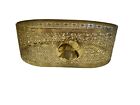Vintage Tissue Box Cover   Hand Towel Basket Metal Hollywood Regency Vanity