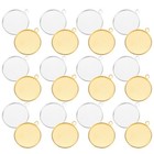 60pcs Versatile Round Bezel Pendant Trays Durable Metal Blank Charm Settings
