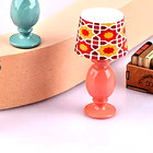 1pc Oramge Miniature Lamp Model For 1 12 Scale Dollhouse Non-electric Nib  