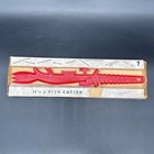 Vintage Red Plastic Multi Tool Kitchen Bar Tool Novelty Pith Cutter Mid Century