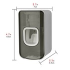 2 Slot Toothpaste Dispenser   Toothbrush Holder  Wall Mounted Automatic Squeezer