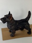 Vintage Cast Iron Scottish Terrier Scottie Dog Doorstop Black 9 1 2 Lbs