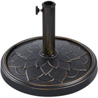 18  Umbrella Base Stand With Flower Petal Pattern  Bronze