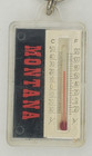 Vintage Acrylic Montana Mountain Goat Souvenir Key Ring With Thermometer