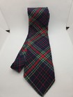 Vintage Tartan Plaid Tie 1970s Red green blue Del Soldato From Bambergers