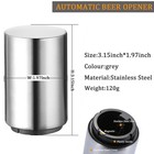 Premium Automatic Beer Bottle Opener  stainless Steel   No Damage To Caps  Porta